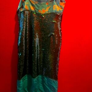 Elegant Sequin Green Dress